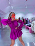 Šortkostiumas "FASHION CITY" + diržas - violetinis