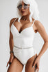 Hipster tipa JAUNAIS bezvīļu koriģējošais bodijs 9684 - BALTS