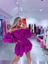 Šortkostiumas "FASHION CITY" + diržas - violetinis