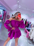 Šortkostiumas "FASHION CITY" + diržas - violetinis