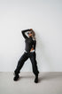 Dark Grey SOLID-COLORED bodysuit with high collar H73 PRE-ORDER