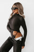 Dark Grey SOLID-COLORED bodysuit with high collar H73 PRE-ORDER