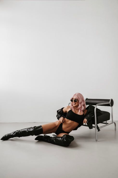 ELYNDI seamless lingerie set - BLACK