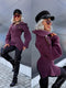 Zippered sweater "MENTOR 16088" - PURPLE