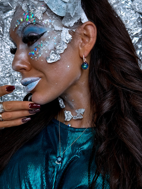 Серьги "Хрустальная бахрома"