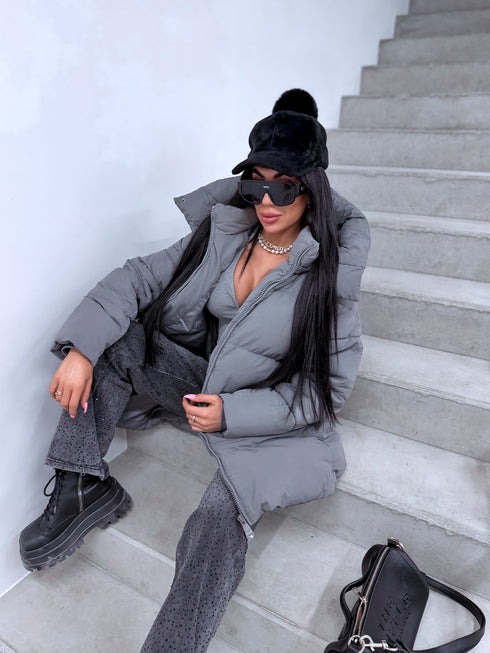 Удлинённая куртка "Mākonis" - ТЁМНО-СЕРАЯ