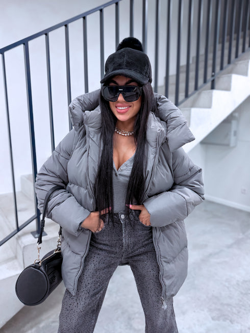 Удлинённая куртка "Mākonis" - ТЁМНО-СЕРАЯ