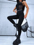 Black, SECOND SKIN jeans Q602-1 - with studs