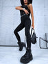 Black, SECOND SKIN jeans Q602-1 - with studs