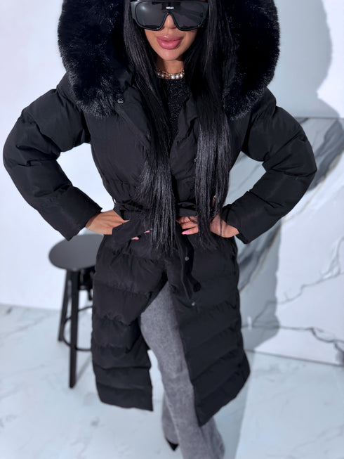 Ilgas viršutinis drabužis "CLIMATE ZONE" FC7529 - juoda IŠANKSTINIS UŽSAKYMAS