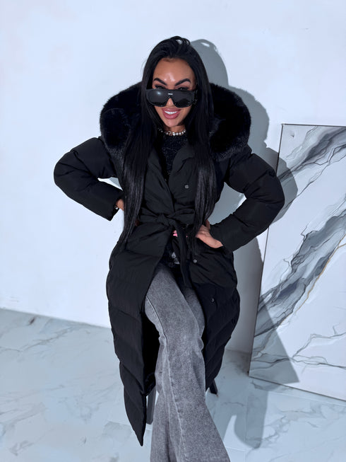 Ilgas viršutinis drabužis "CLIMATE ZONE" FC7529 - juoda IŠANKSTINIS UŽSAKYMAS