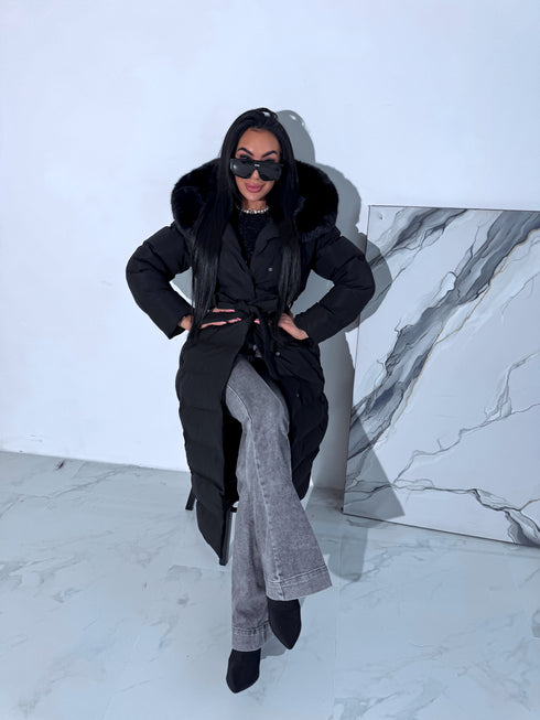 Ilgas viršutinis drabužis "CLIMATE ZONE" FC7529 - juoda IŠANKSTINIS UŽSAKYMAS