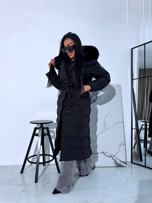 Ilgas viršutinis drabužis "CLIMATE ZONE" FC7529 - juoda IŠANKSTINIS UŽSAKYMAS