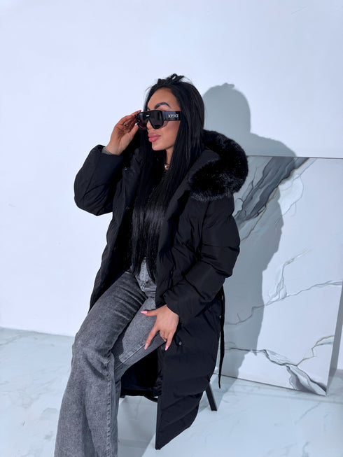 Ilgas viršutinis drabužis "CLIMATE ZONE" FC7529 - juoda IŠANKSTINIS UŽSAKYMAS