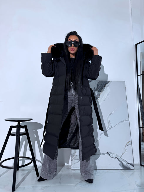 Ilgas viršutinis drabužis "CLIMATE ZONE" FC7529 - juoda IŠANKSTINIS UŽSAKYMAS