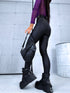 "GET IT" faux leather pants C9255-1 - BLACK