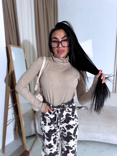 Classic turtleneck - DARK BEIGE