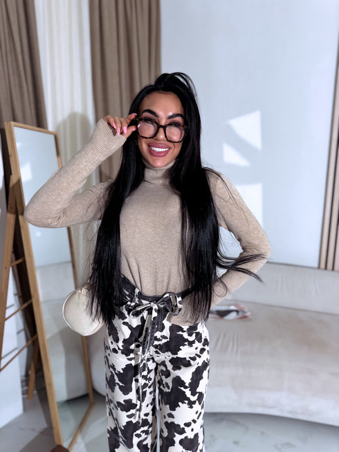 Classic turtleneck - DARK BEIGE