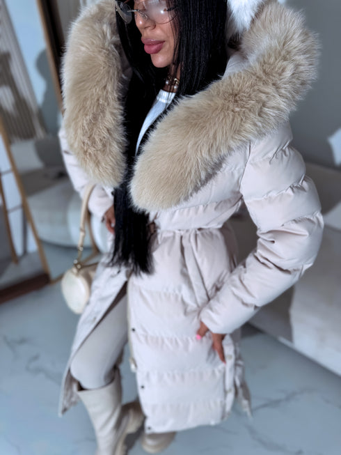 Long jacket "WINTER WEAR FC83" - LIGHT BEIGE PRE-ORDER