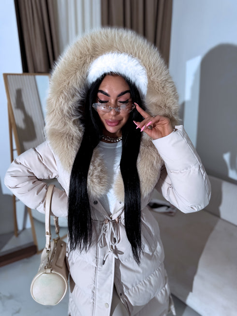 Long jacket "WINTER WEAR FC83" - LIGHT BEIGE PRE-ORDER