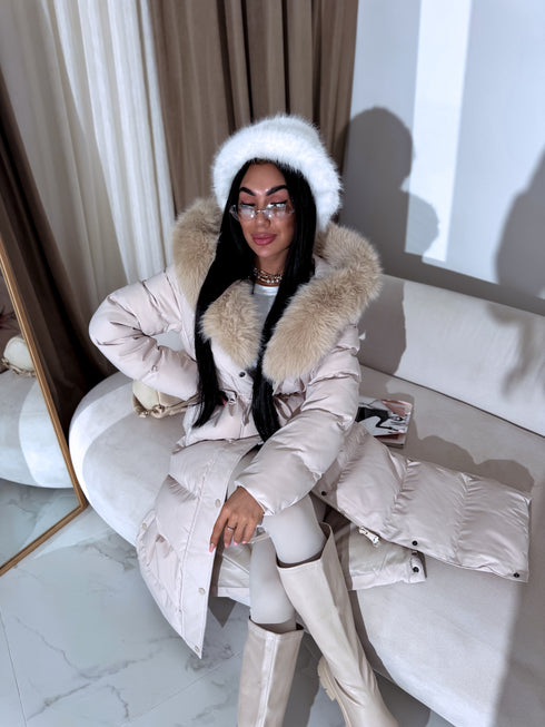 Long jacket "WINTER WEAR FC83" - LIGHT BEIGE