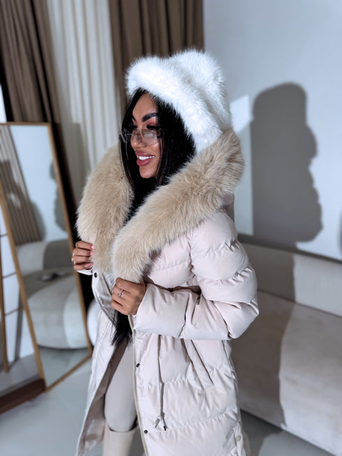 Long jacket "WINTER WEAR FC83" - LIGHT BEIGE