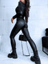 Black imitation leather trousers "WINTER BOOM" HM1005