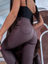 Faux leather pants "THE 80'S SKINNY" SHW7309 - CHOCO