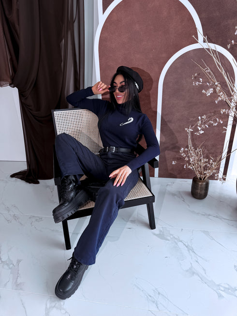 Джинсы "BLACK ICE DJ2497" - тёмно-синие ПРЕДЗАКАЗ