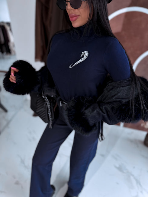 Classic turtleneck - NAVY BLUE