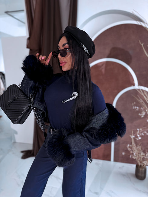 Classic turtleneck - NAVY BLUE