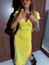 Elastic dress "BODY CONTOUR VD2101" - YELLOW