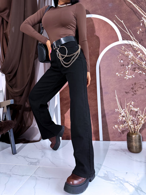 Джинсы "BLACK ICE DJ2497" - черные ПРЕДЗАКАЗ