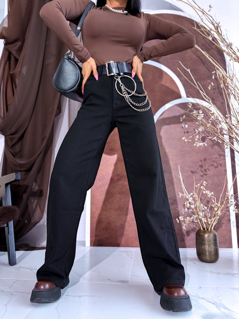 Джинсы "BLACK ICE DJ2497" - черные ПРЕДЗАКАЗ