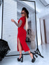Elastic dress "BODY CONTOUR VD2101" - RED
