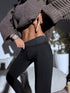 Black leggings with insulation "YOU WON'T FREEZE" 3256
