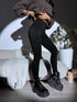 Black leggings with insulation "YOU WON'T FREEZE" 3256
