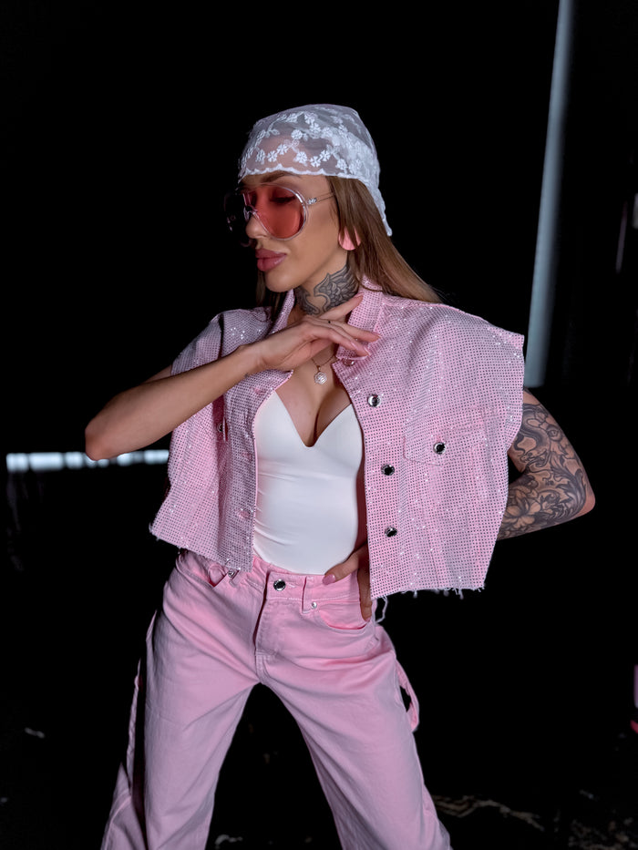 "ANGEL STAR F253" džinsa veste - maigi rozā