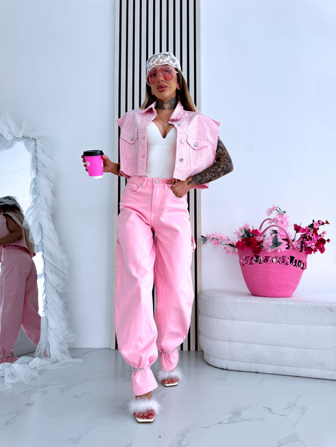 "ANGEL STAR F253" džinsa veste - maigi rozā