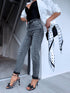 MOM FIT jeans "THROWBACK" HM329-2 - GRAY