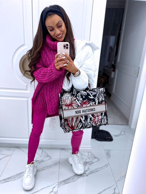 ELYNDI extended wool sweater - purple PRE-ORDER