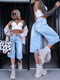 Bermudu šorti "RIVIERA DENIM" S8061-2 - GAIŠI ZILI