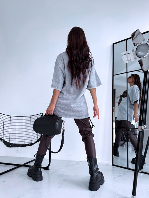 Krekls "LEOPARD MICKEY" - gaiši pelēks