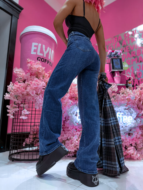 Jeans pants "GOOD LUCK DJ2518" - blue