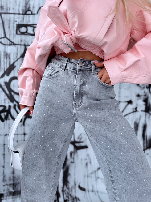 Lux denim pants "SILVER LIFE" Y3368-2 - LIGHT GRAY