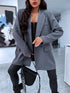 Oversize, classic jacket - GRAY