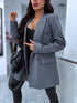 Oversize, classic jacket - GRAY