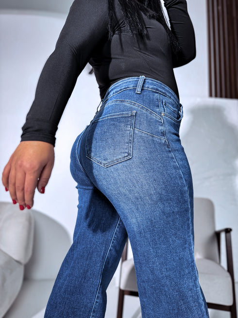 Jeans pants "GOOD LUCK DJ2518" - blue