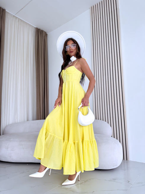 "SUNFLOWER" long dress 9289 - YELLOW