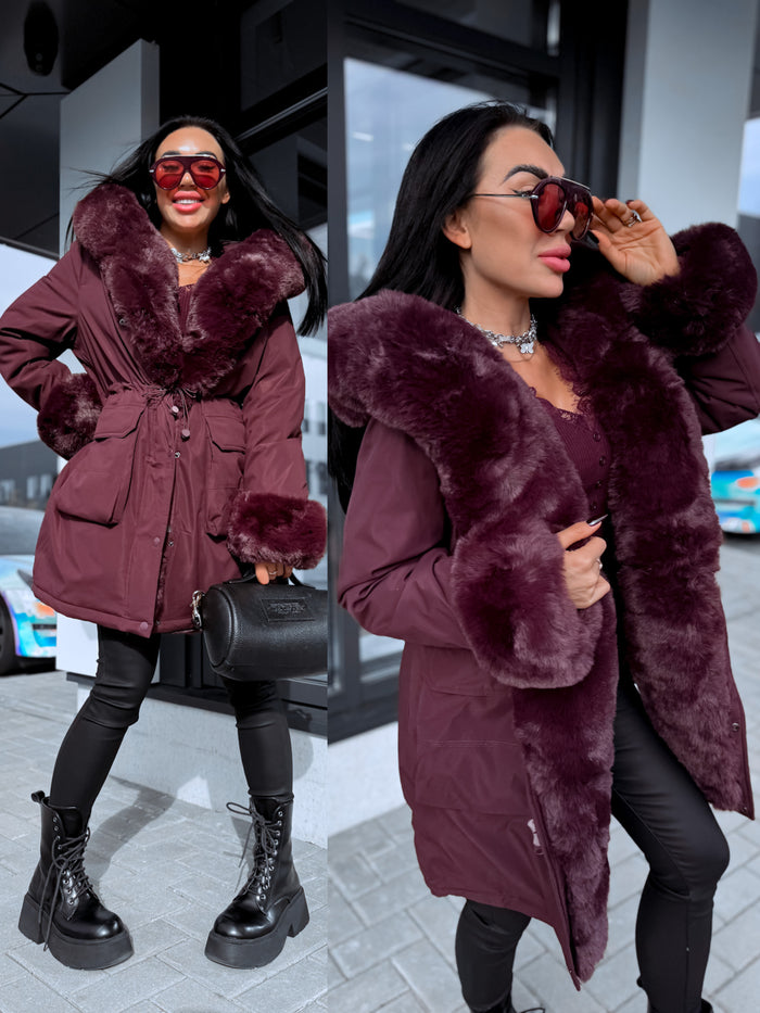 "JANUARY 61007" pusgarė parka - VIOLETINĖ